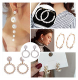 Pearl circle earrings