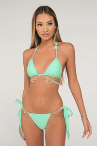 Bikini bandage split swimsuit