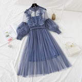 Lantern Sleeve High Waist Two-Piece Fairy Dress