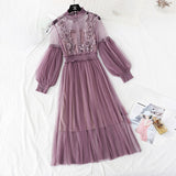 Lantern Sleeve High Waist Two-Piece Fairy Dress