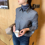 Loose And Slim Shirt With Hong Kong Style