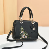 European American Fashion Floral Print Decorative Women's Shoulder Crossbody Handbag