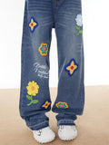 Washed Loose Wide-leg Jeans For Men And Women