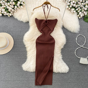 Women's Fashion Knitted Bottoming Dress