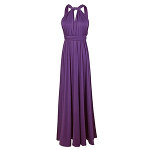 Purple Neck Hanging Dress For Women