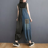 Women's Loose High Waist Plus Size Denim Overalls