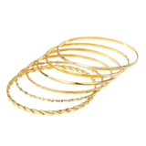 Bohemian Metal Chain Bracelet Set For Women Geometric Gold Color Thick Link Chain  Bangle Female Fashion Jewelry