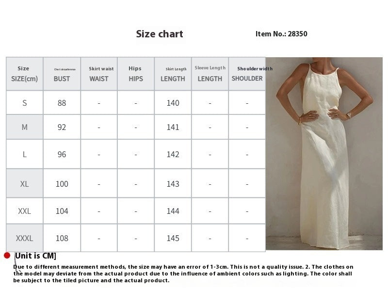 Women's Elegant Fashion Sleeveless Backless High Waist Dress