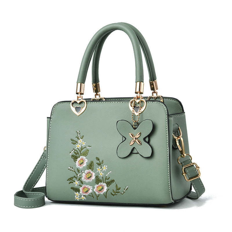 European American Fashion Floral Print Decorative Women's Shoulder Crossbody Handbag