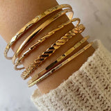 Bohemian Metal Chain Bracelet Set For Women Geometric Gold Color Thick Link Chain  Bangle Female Fashion Jewelry