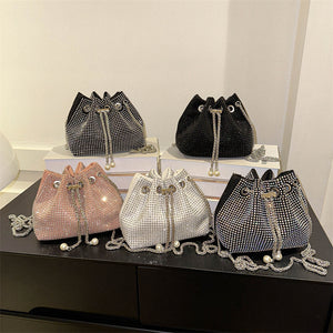 Diamond Drawstring High-grade Chain Crossbody Bag