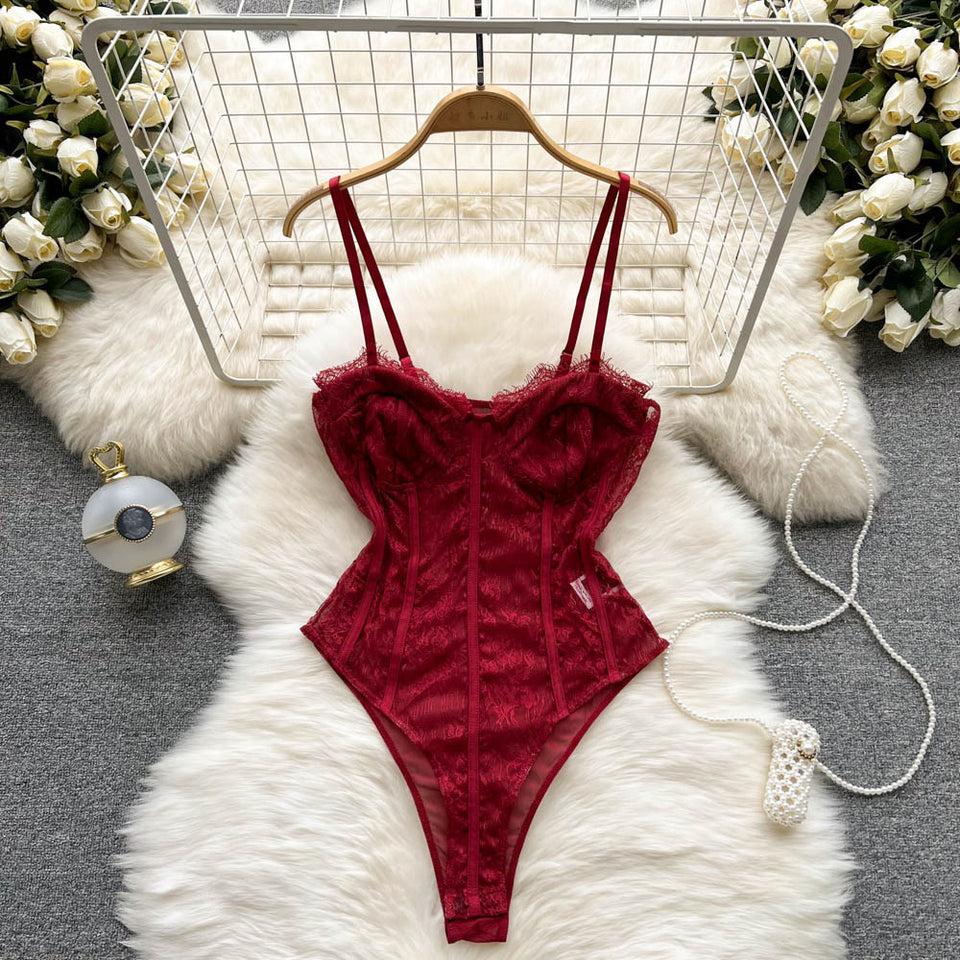 Lace Sling Pure Desire High Fork Jumpsuit